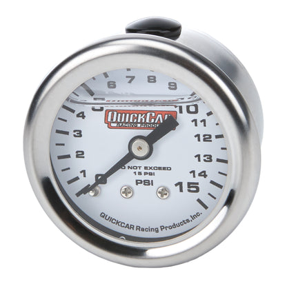 Pressure Gauge 0-15 PSI 1.5in Liquid Filled - 616 Auto Parts