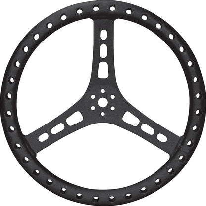 15in Steering Wheel L/W Aluminum Black - 616 Auto Parts