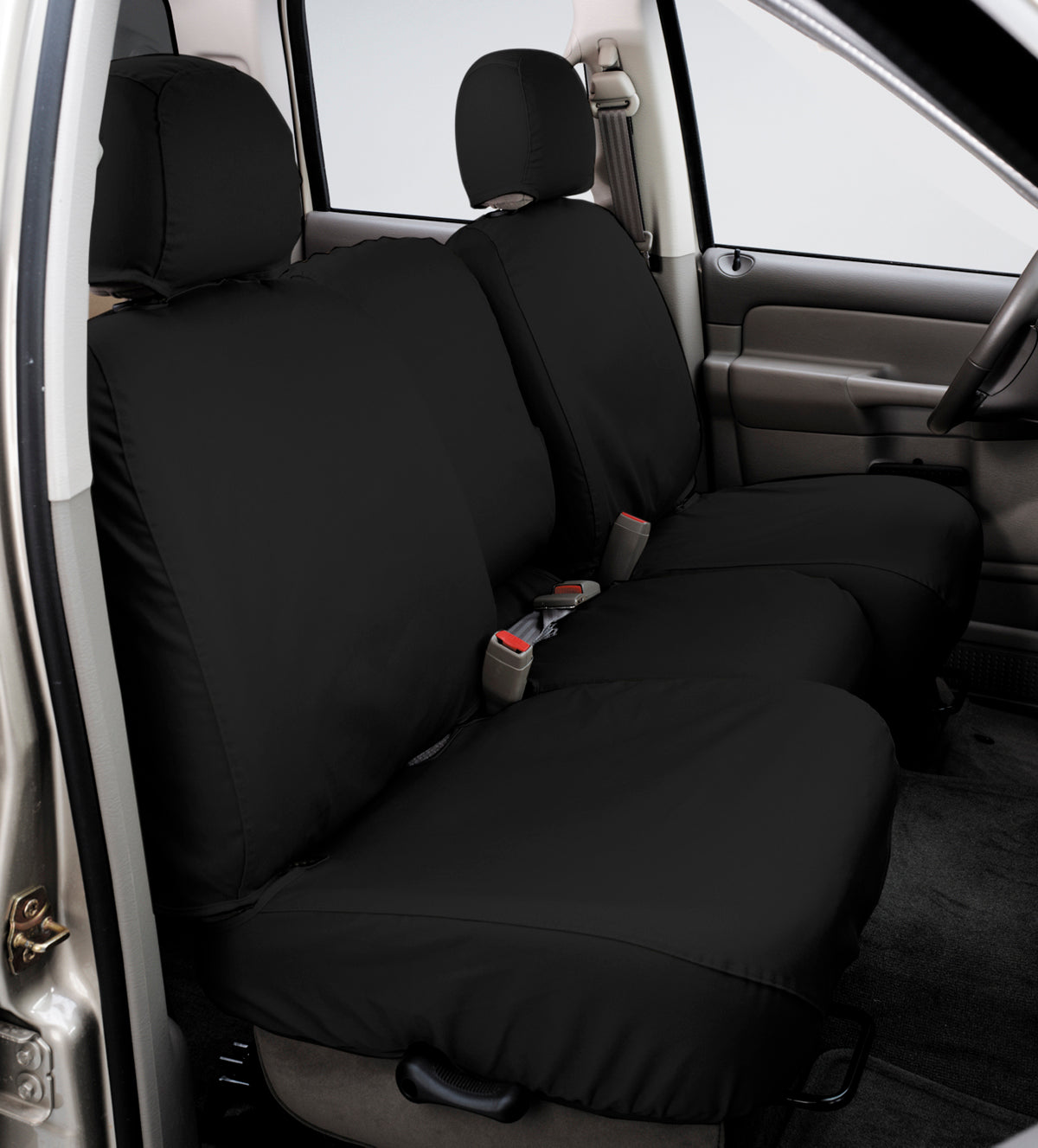 Polycotton SeatSaver Custom Front Row Seat Covers - Charcoal - SS3473PCCH - 616 Auto Parts