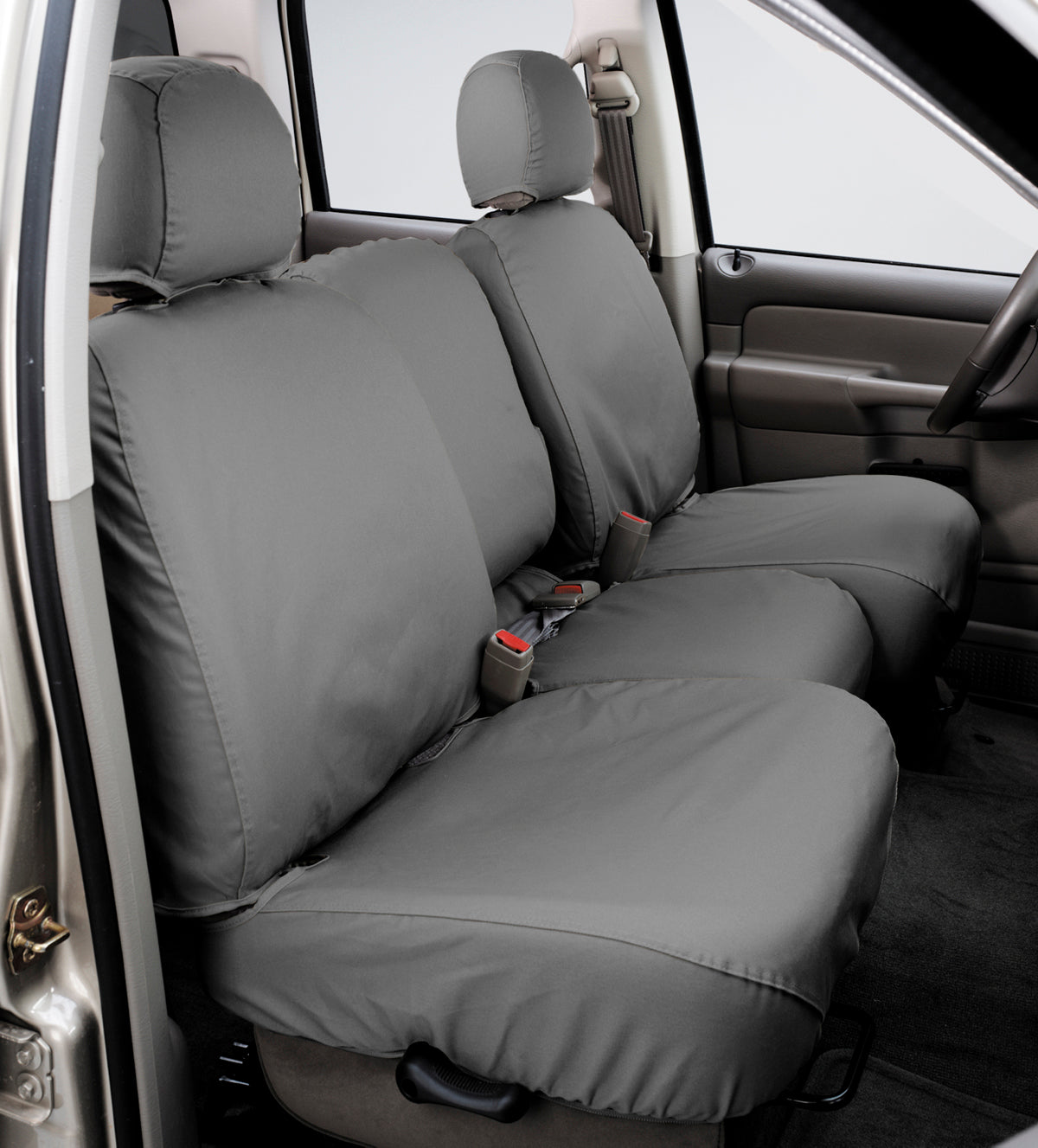 Polycotton SeatSaver Custom Front Row Seat Covers - Grey - SS3359PCGY - 616 Auto Parts