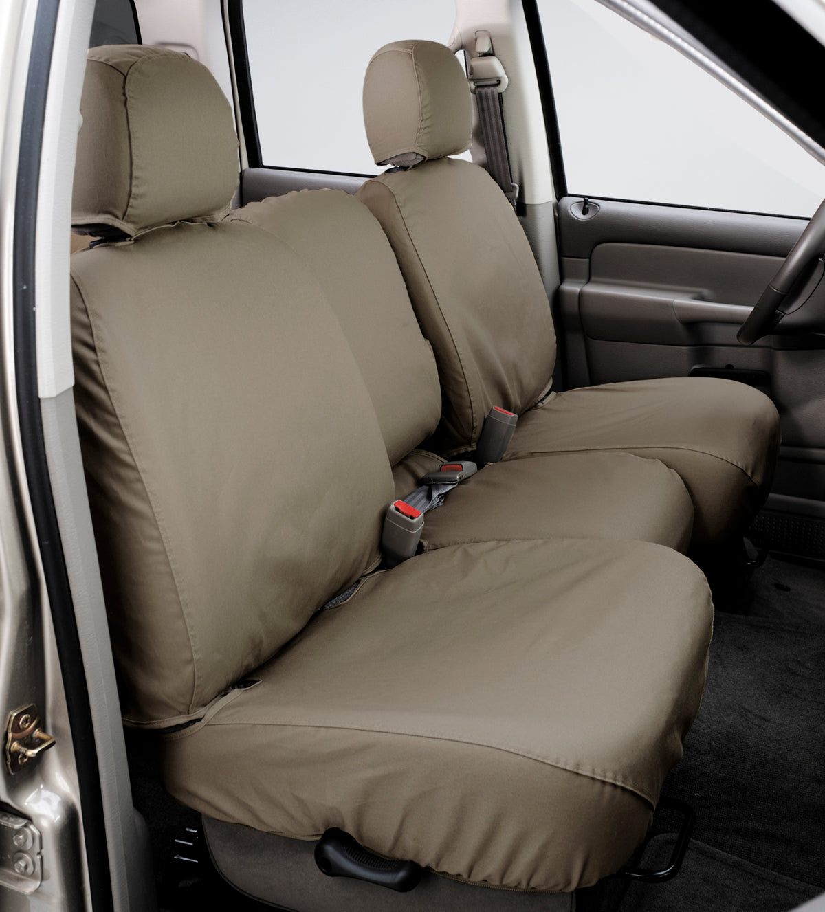 Polycotton SeatSaver Custom Front Row Seat Covers - Wet Sand - SS2255PCSA - 616 Auto Parts