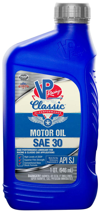 VP SAE 30 Classic Non Syn Racing Oil Qt 2681 - 616 Auto Parts
