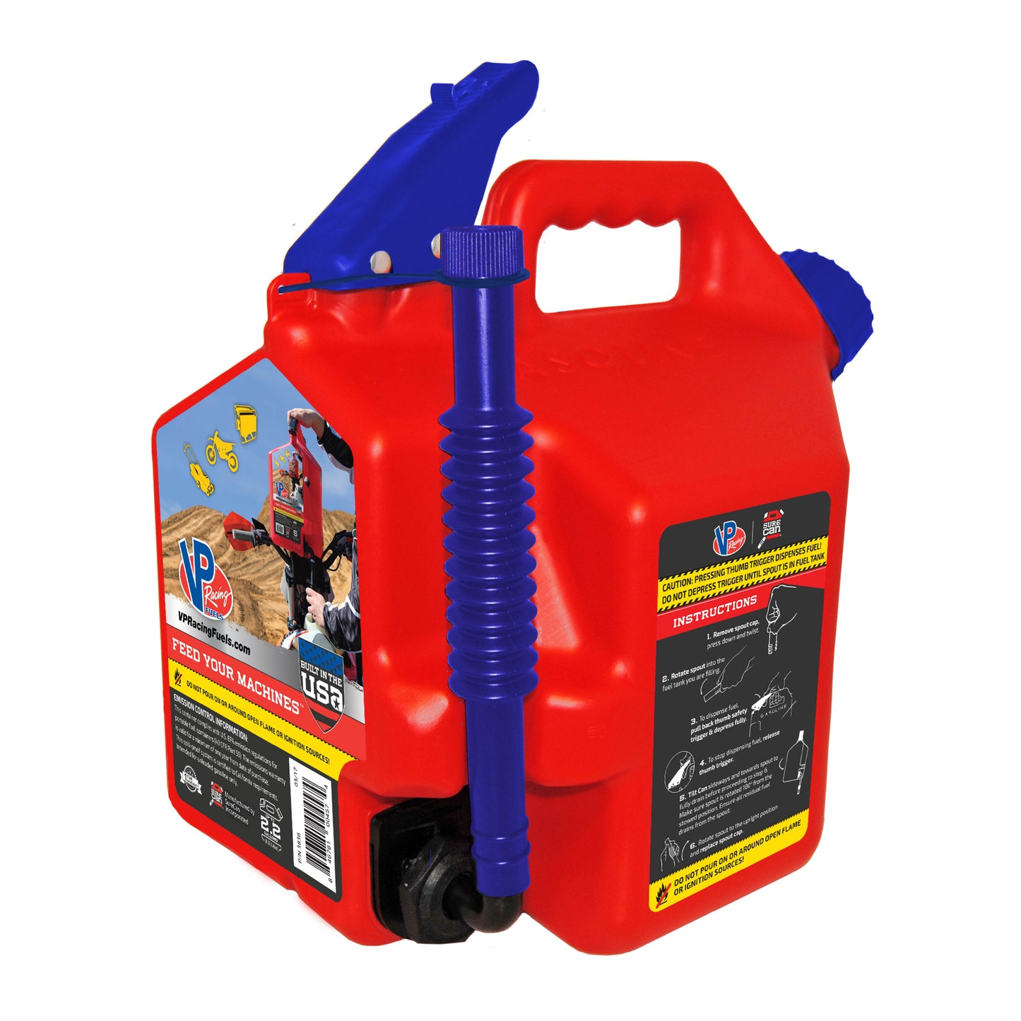 2.2 Gallon VP SureCan Hose Included EPA Carb DOT UL Canada Approved 3836 - 616 Auto Parts