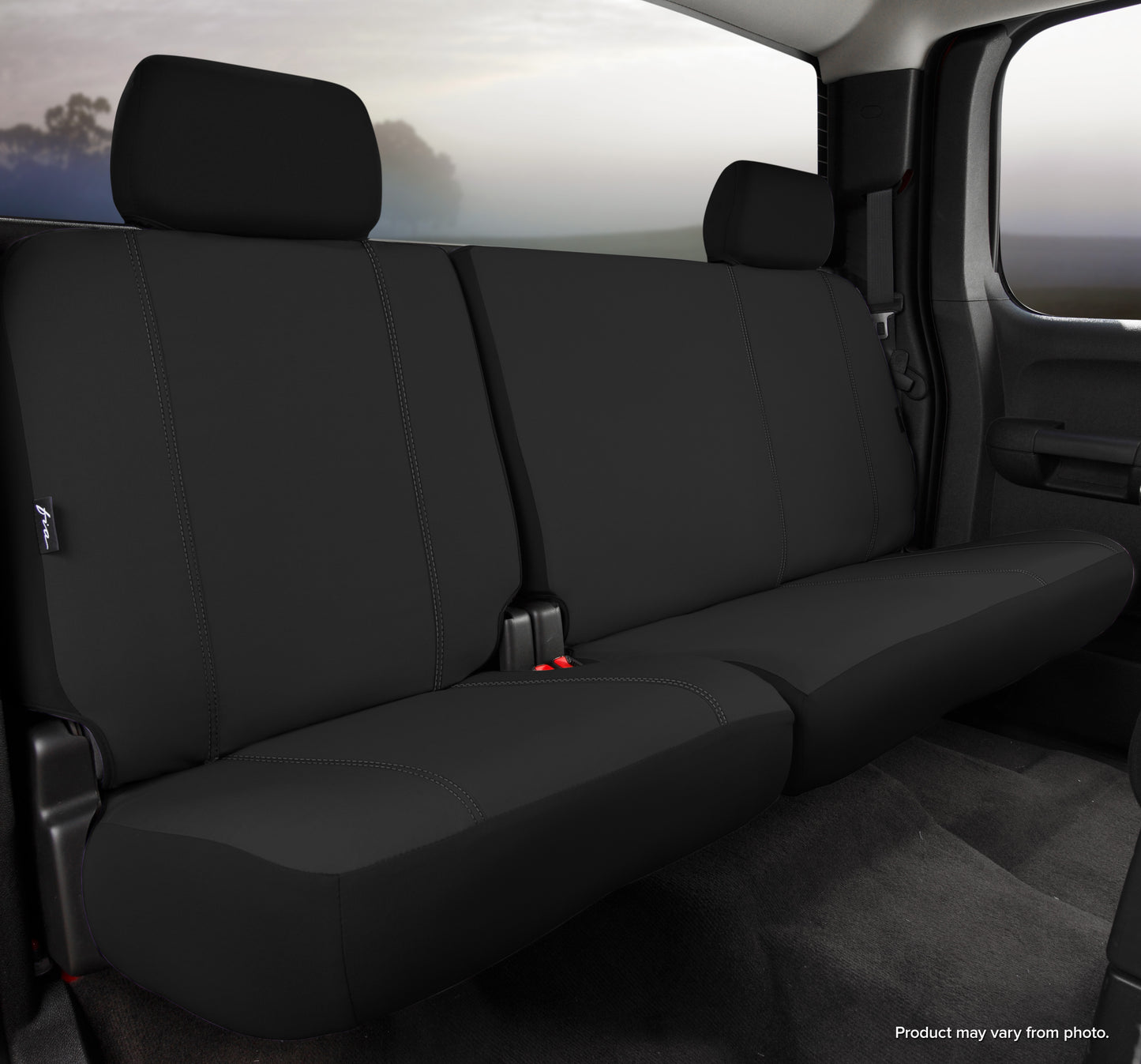 SP80 Series - Seat Protector Polyester Custom Fit Rear Seat Cover - Black - 616 Auto Parts