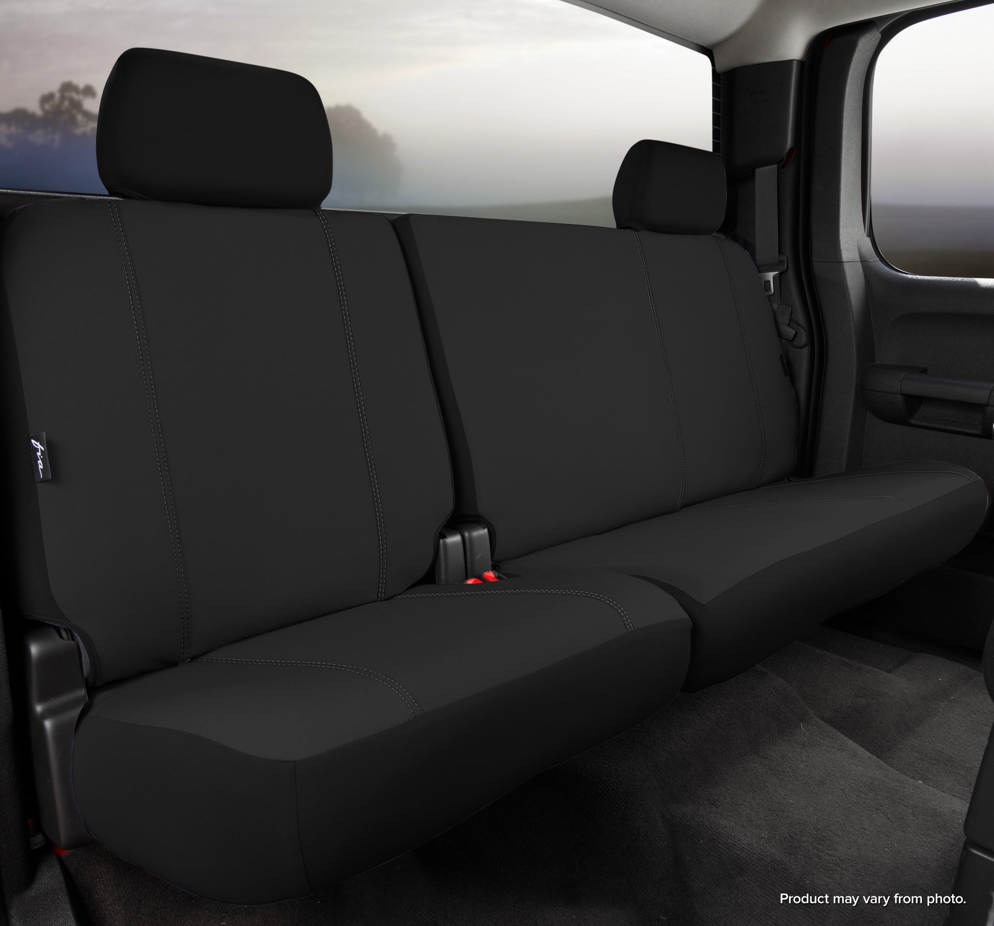 SP80 Series - Seat Protector Polyester Custom Fit Rear Seat Cover - Black - 616 Auto Parts