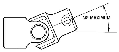 Steering Universal Joint/Vibration Damper; Steel; 3/4DD X 3/4DD - 616 Auto Parts