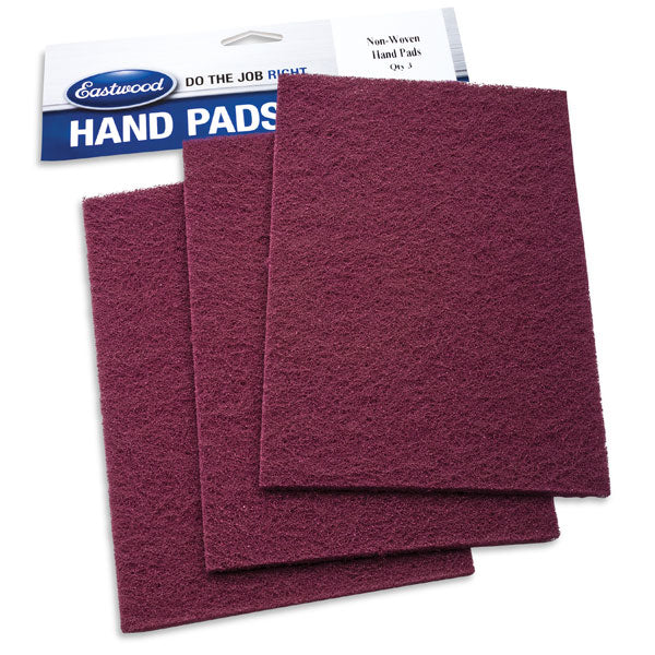 Eastwood CONTOUR® Non Woven Coarse Grit Hand Pads - Maroon - 3 Pack - 616 Auto Parts