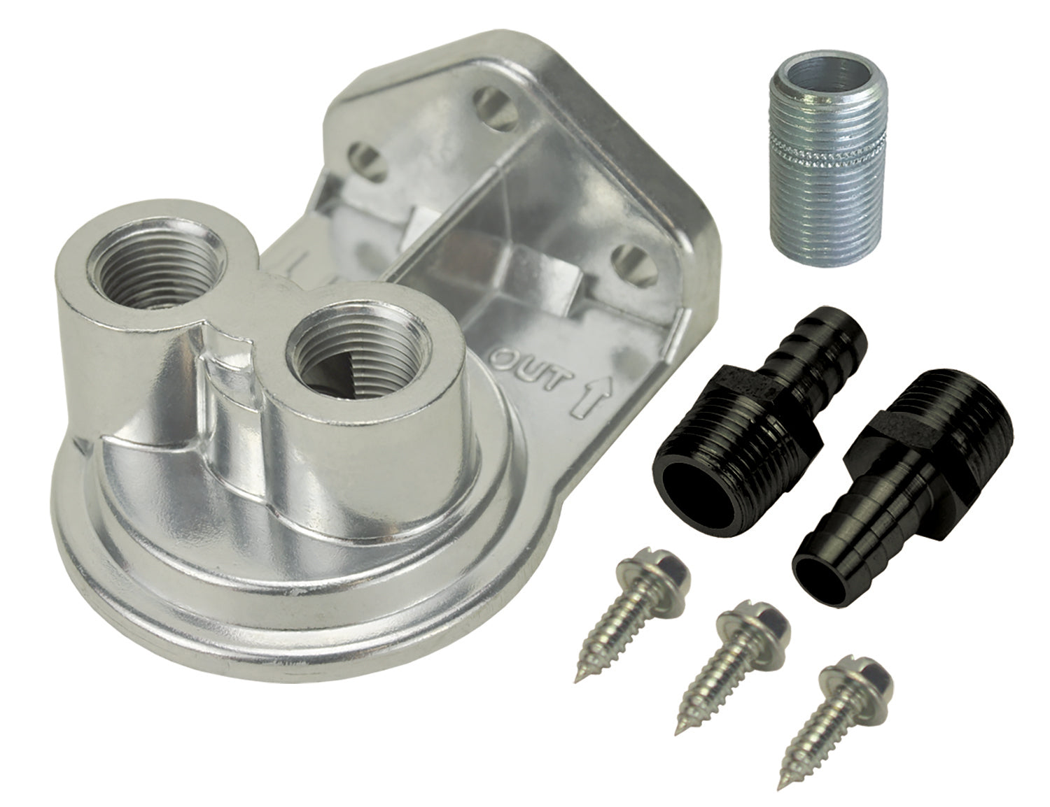 Single Ports Up 3/8" NPT Remote Filter Mount Kit with 3/4"-16 Filter Threads 13005 - 616 Auto Parts