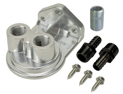 Single Ports Up 3/8" NPT Remote Filter Mount Kit with 3/4"-16 Filter Threads 13005 - 616 Auto Parts