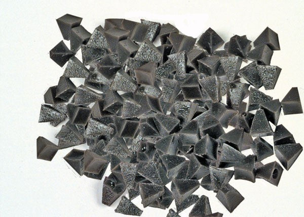 Tumbler Media 1/4 Inch Brown Plastic Medium Cut Pyramids 2 lbs - 616 Auto Parts