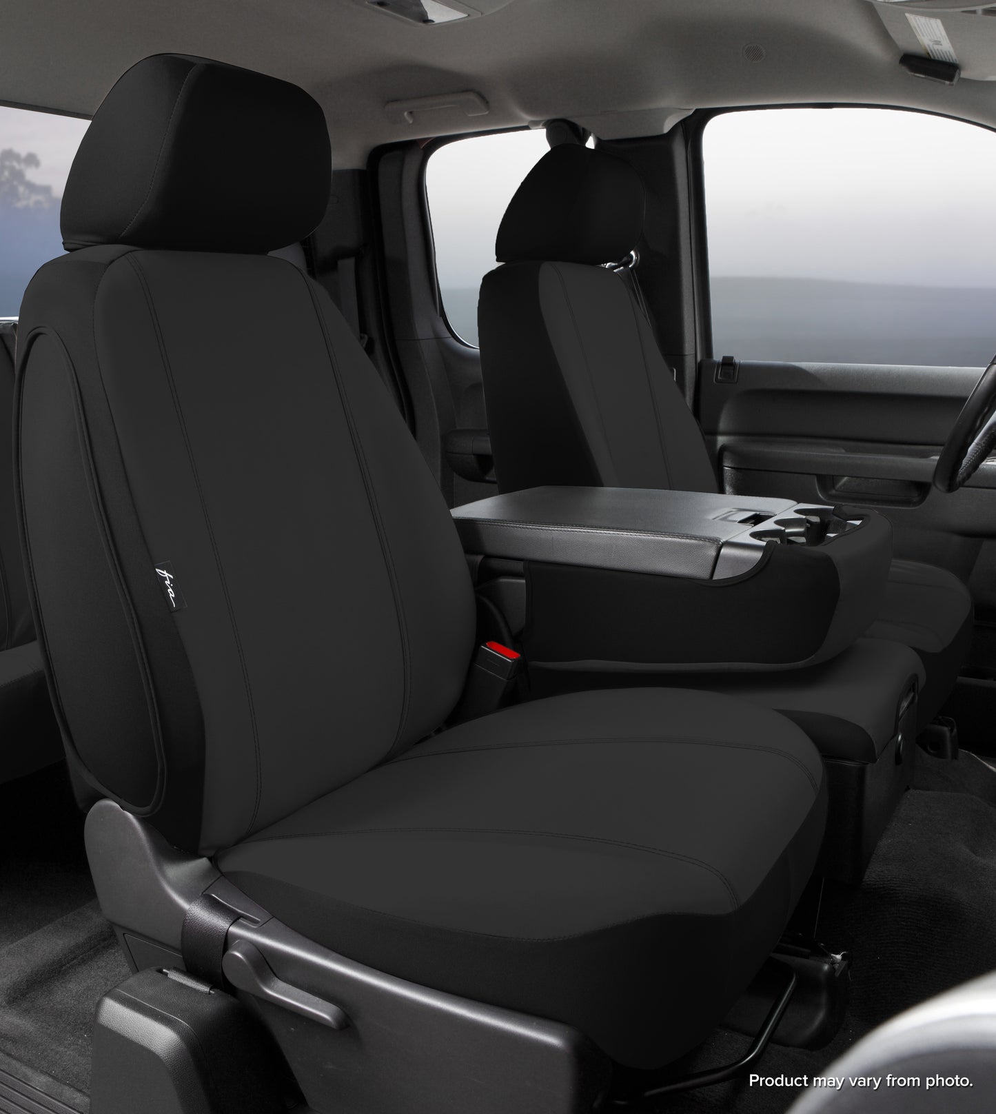 SP80 Series - Seat Protector Poly-Cotton Custom Fit Front Seat Cover - Black - 616 Auto Parts