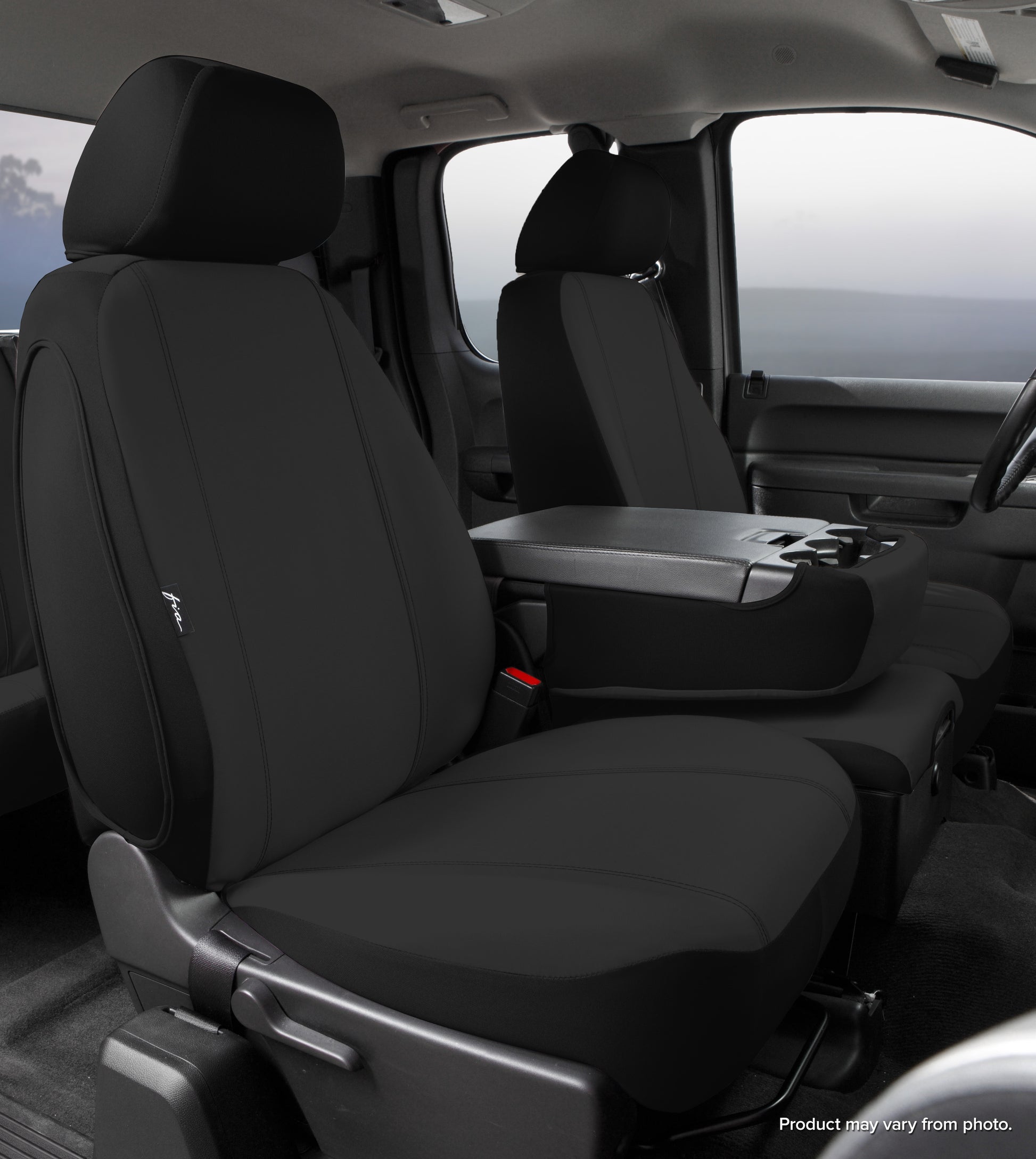 SP80 Series - Seat Protector Poly-Cotton Custom Fit Front Seat Cover - Black - 616 Auto Parts