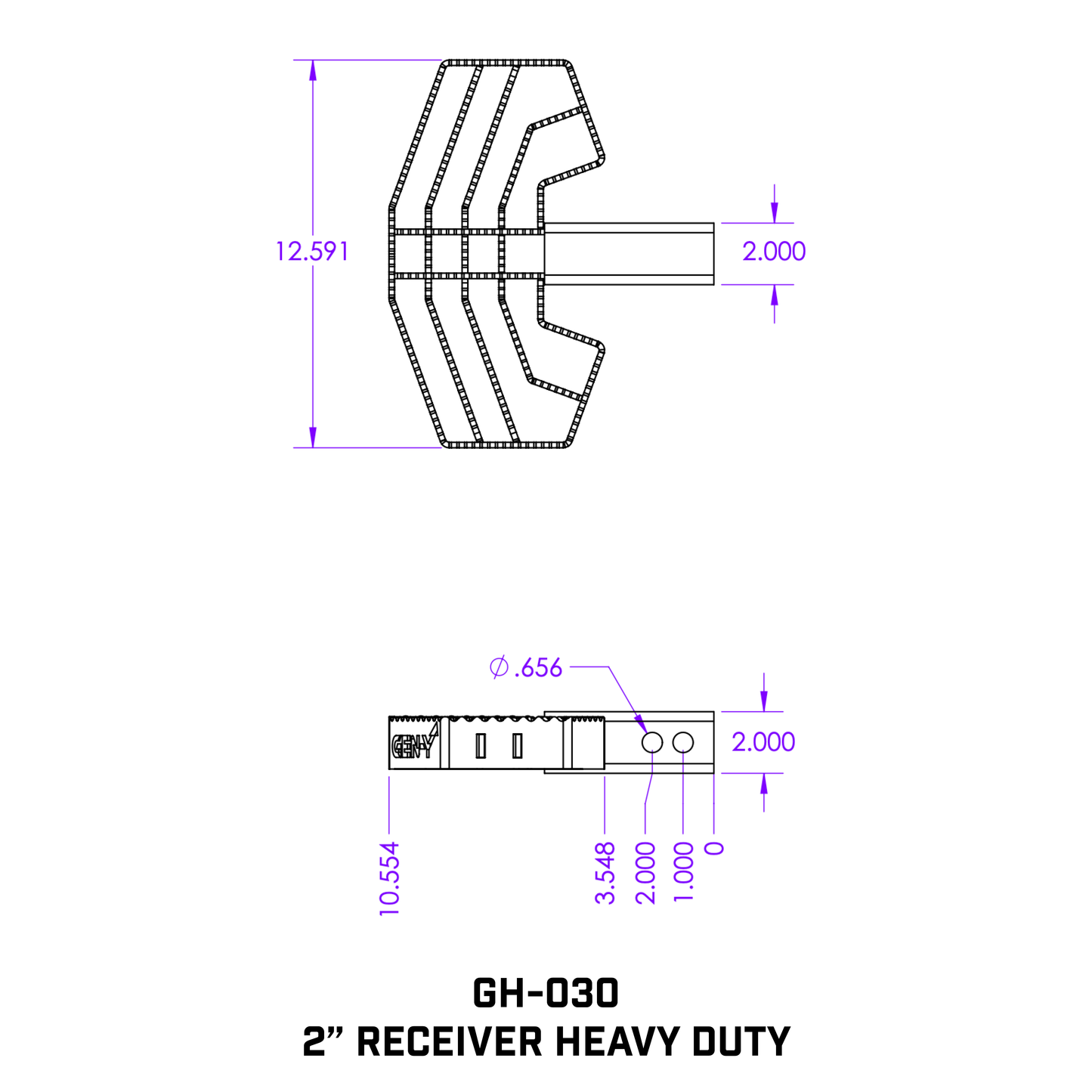 2" Shank Heavy-Duty 500lb Serrated Hitch Step GH-030 - 616 Auto Parts