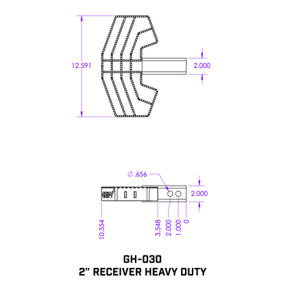 2" Shank Heavy-Duty 500lb Serrated Hitch Step GH-030 - 616 Auto Parts