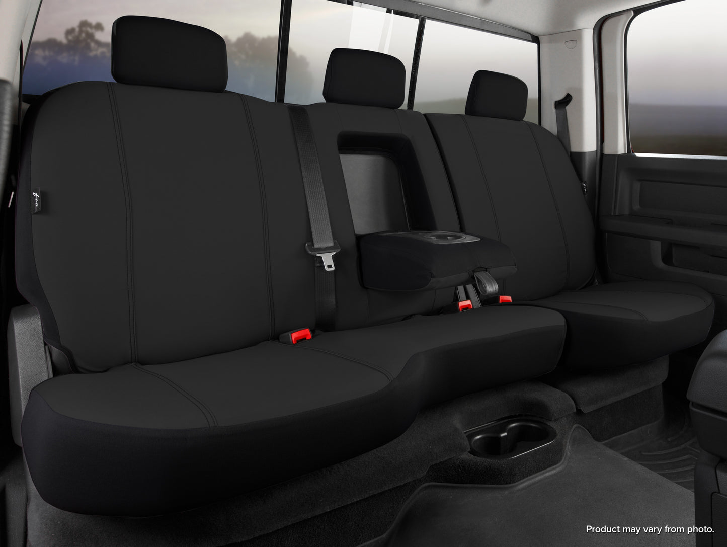 SP80 Series - Seat Protector Polyester Custom Fit Rear Seat Cover - Black - 616 Auto Parts