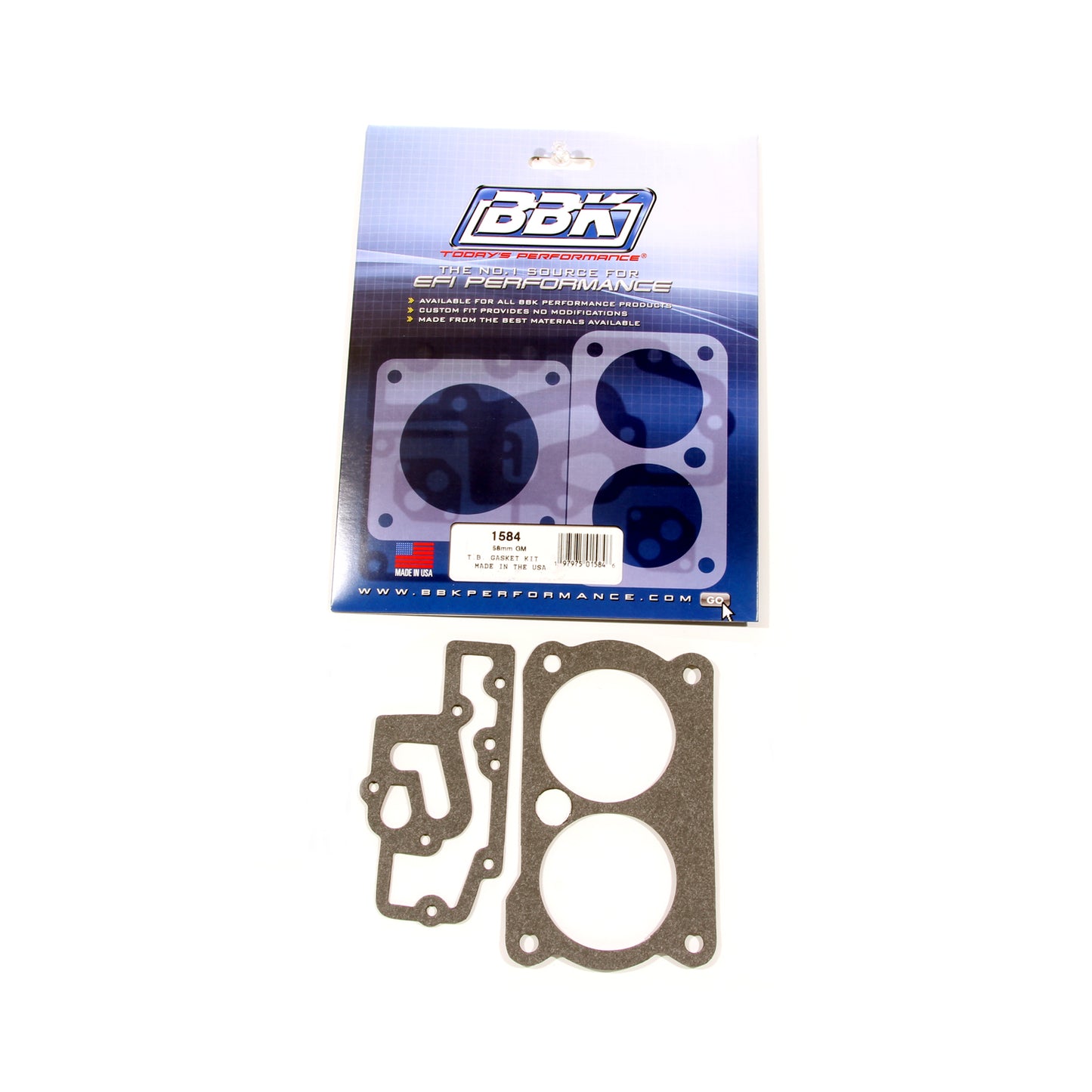 THROTTLE BODY GASKET KIT GM TWIN 58MM FOR BBK THROTTLE BODY 1536-1539-1542-1544. 1584 - 616 Auto Parts