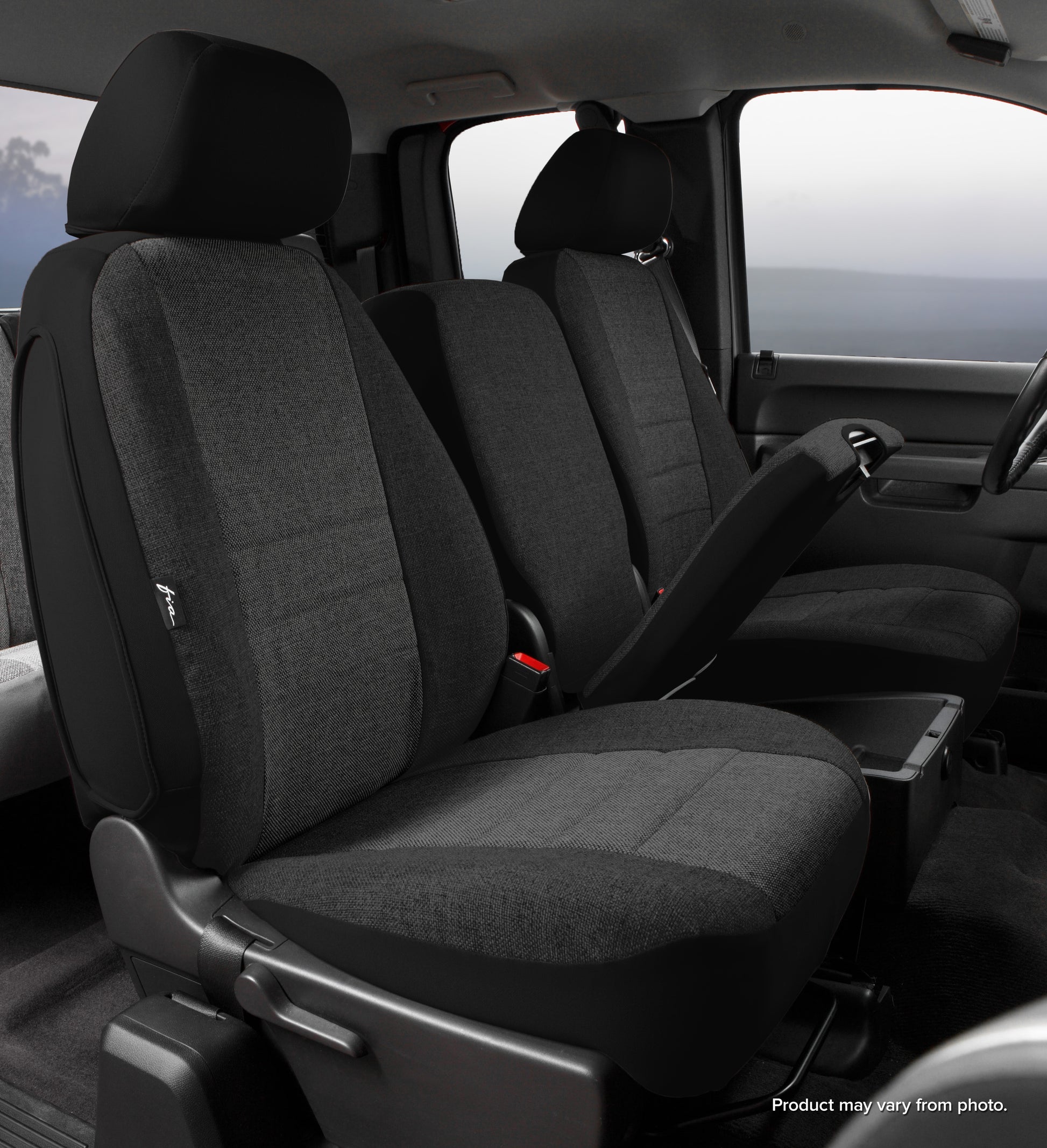 OE30 Series - Oe Tweed Custom Fit Front Seat Cover- Charcoal - 616 Auto Parts